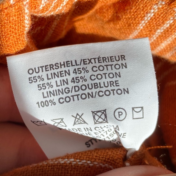 FRANK & OAK Linen Striped Wide-Leg Pants - Picture 8 of 8